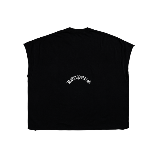 Death Greeter Cut Off Boxy Non-Shrink Tee