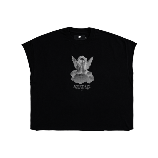 Death Greeter Cut Off Boxy Non-Shrink Tee